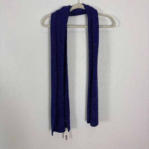 NWT Pendleton Purple with Silver Shimmer Speckled Cable Knit Winter Wrap Scarf - Picture 1 of 6